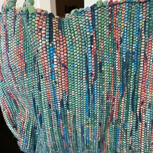 Colored handwoven designer tote bag - Picture 5 of 8